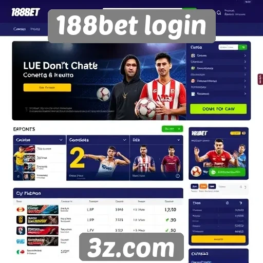 Interface do usuário no site 188bet